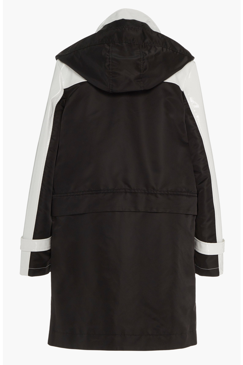 Cotton Water-Resistant Convertible Raincoat, Alternate, color, Black / White