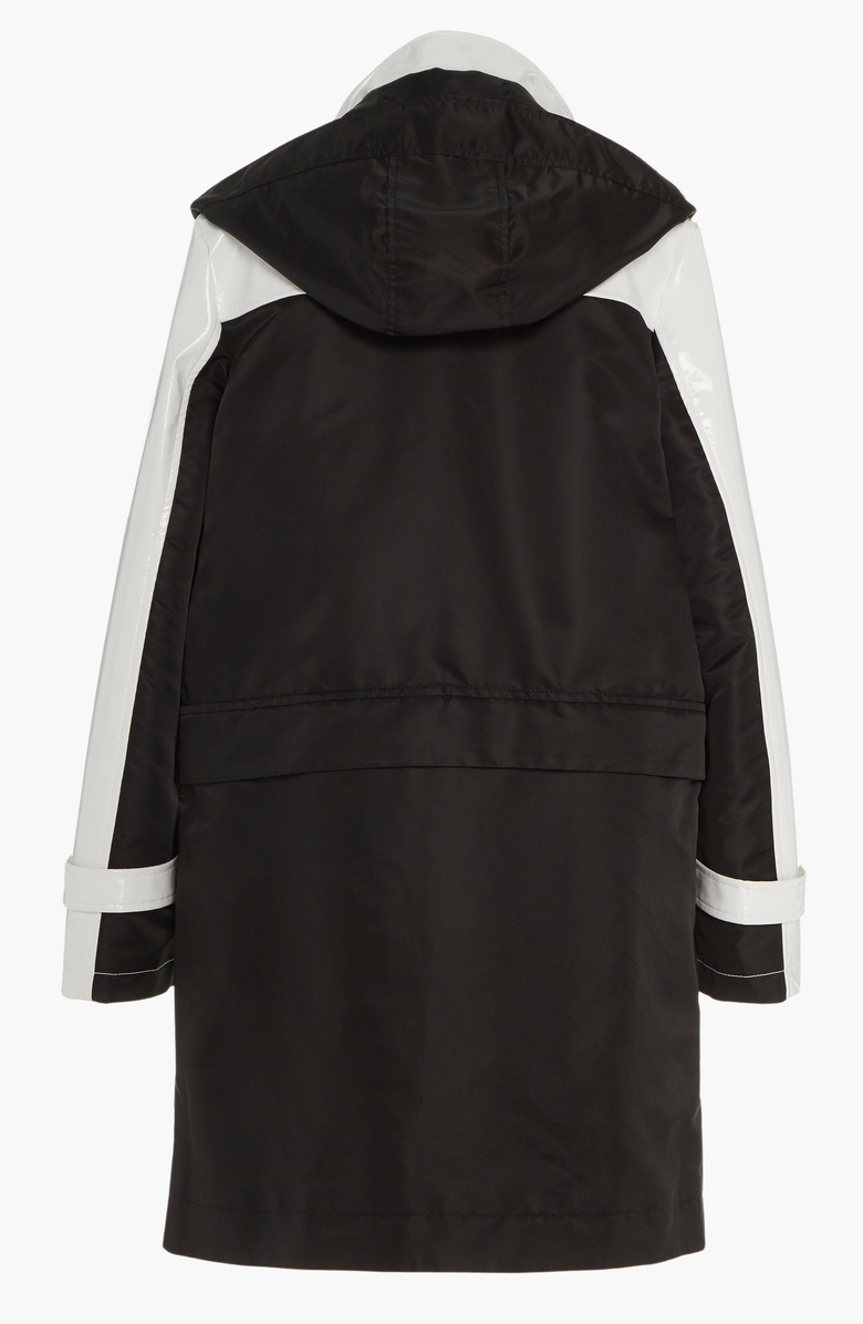 CAALO Water-Resistant Convertible Raincoat, Alternate, color, Black / White