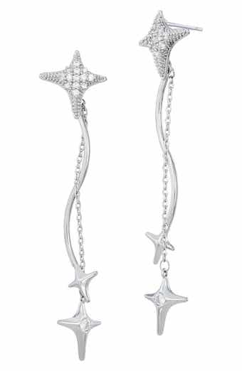 Celestial Cubic Zirconia Drop Earrings