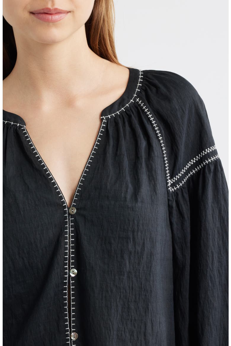 Vasia Embroidered Top, Alternate, color, BLACK