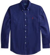 Polo Ralph Lauren Solid White Linen Button-Down Shirt