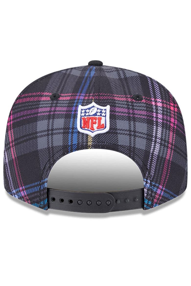 Men's New Era Black Cleveland Browns 2024 NFL Crucial Catch Plaid 9FIFTY Snapback Hat, Alternate, color, Black