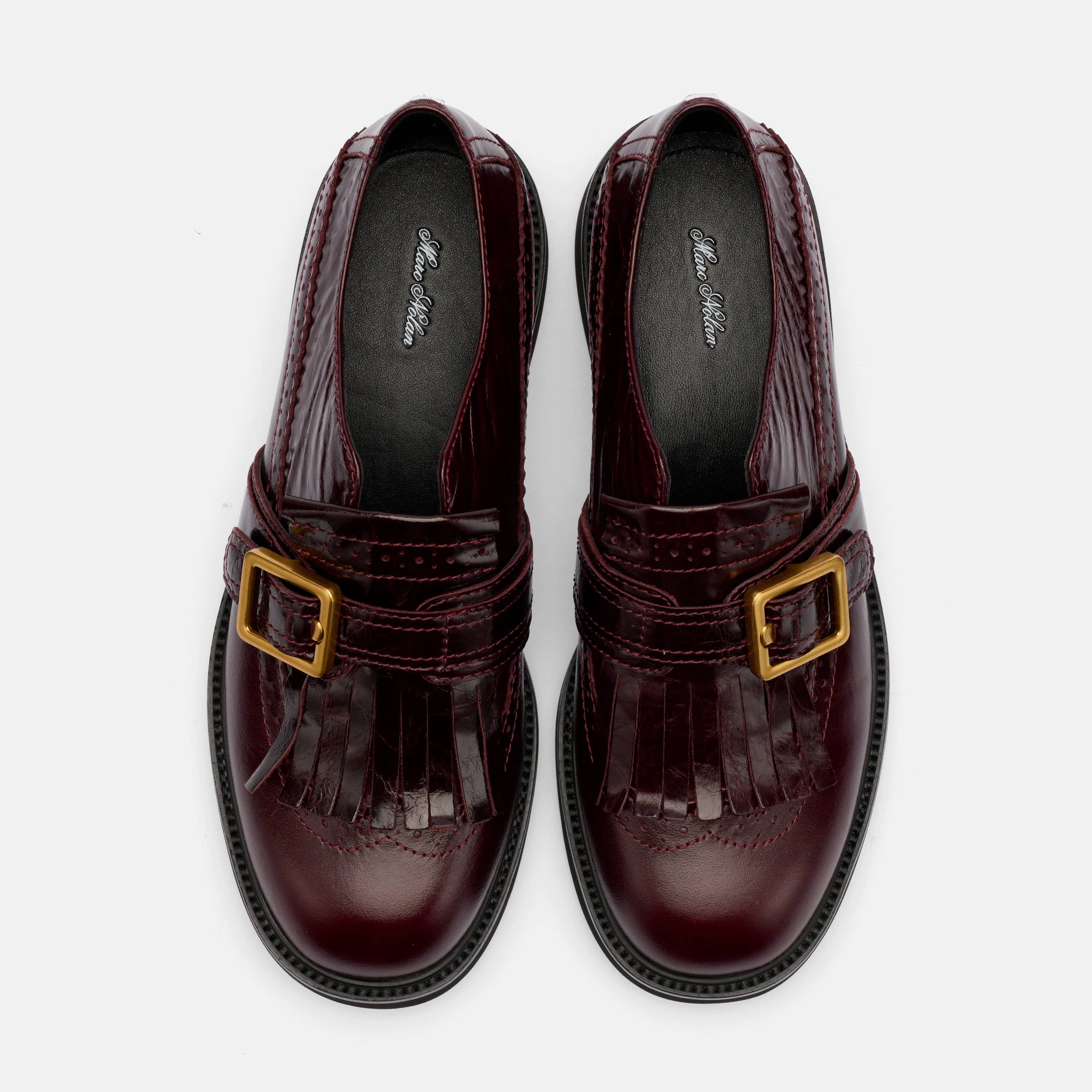 Vaughn Patent Fringed Monk Strap Oxford, Alternate, color, Burgundy