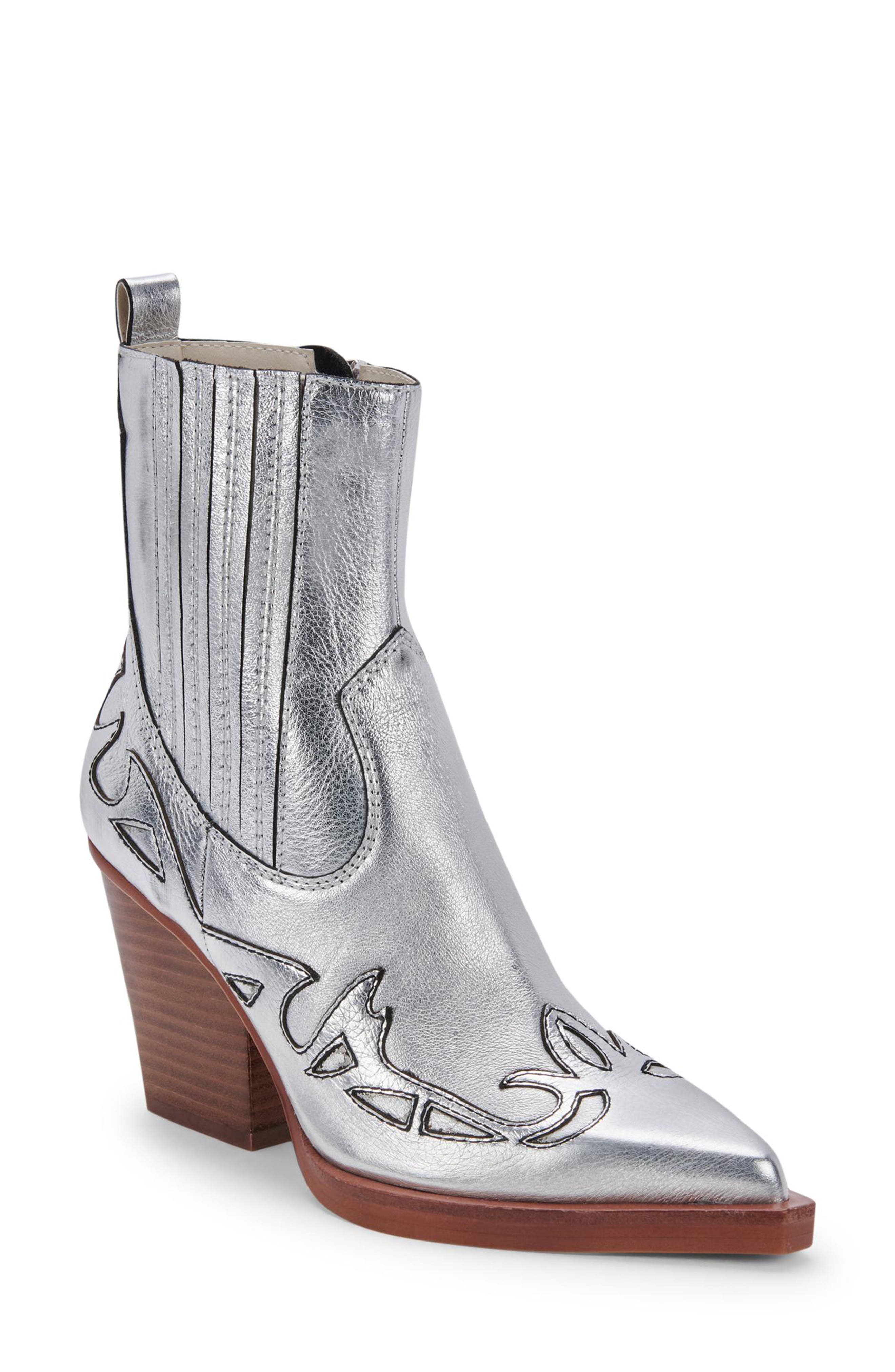 Beaux Western Boot, Main, color, SILVER LEATHER