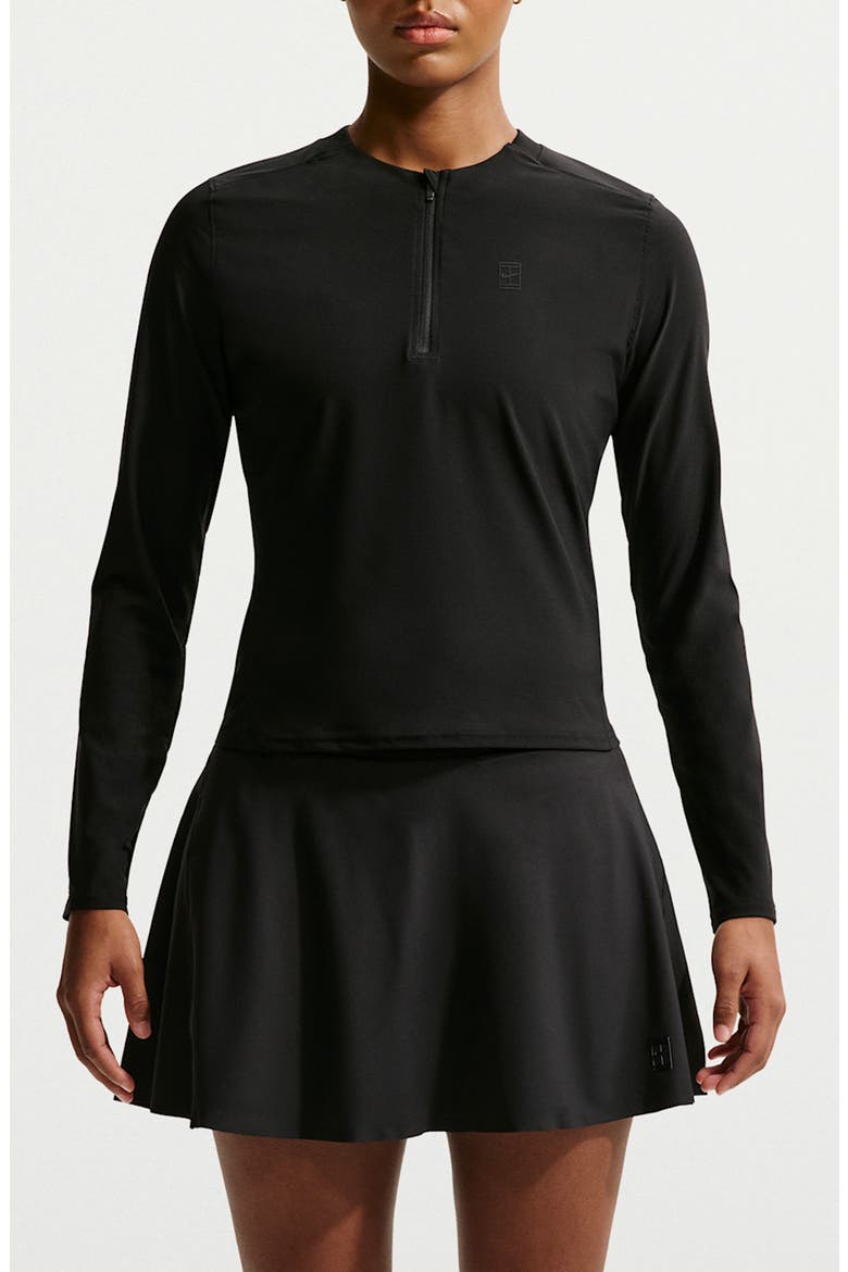 NikeCourt Dri-Fit ADV Mid Layer Top, Main, color, BLACK/BLACK