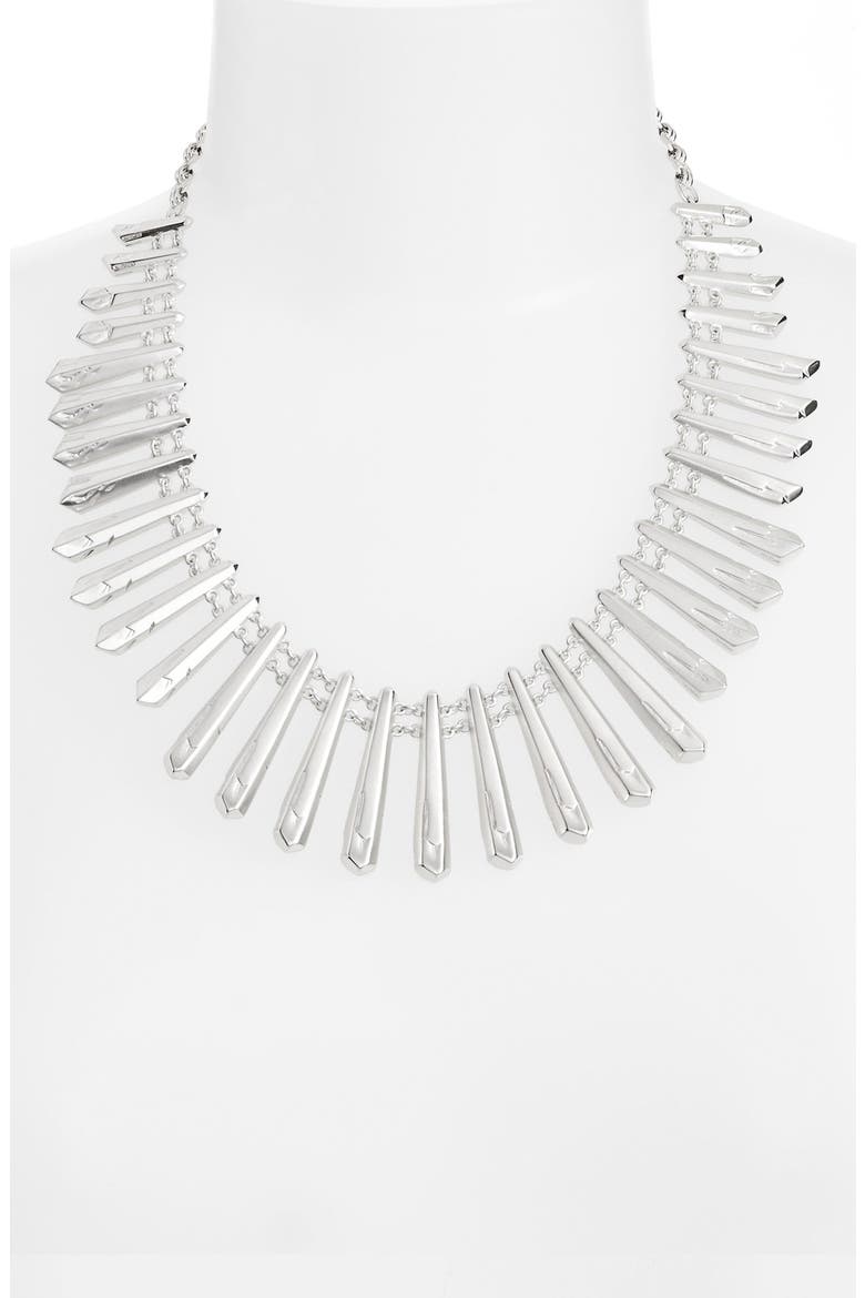 'Jill' Collar Necklace, Alternate, color, SILVER