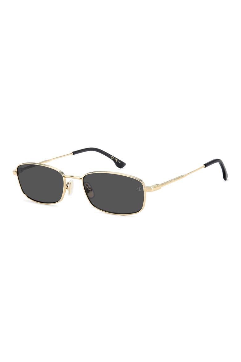 55mm Rectangular Sunglasses, Alternate, color, GOLD BLACK/ GREY