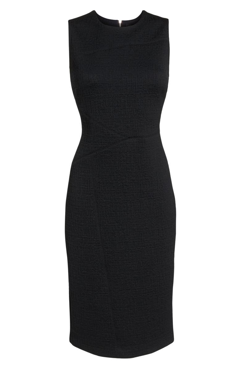 Forest Lily Jacquard Sheath Dress, Alternate, color,