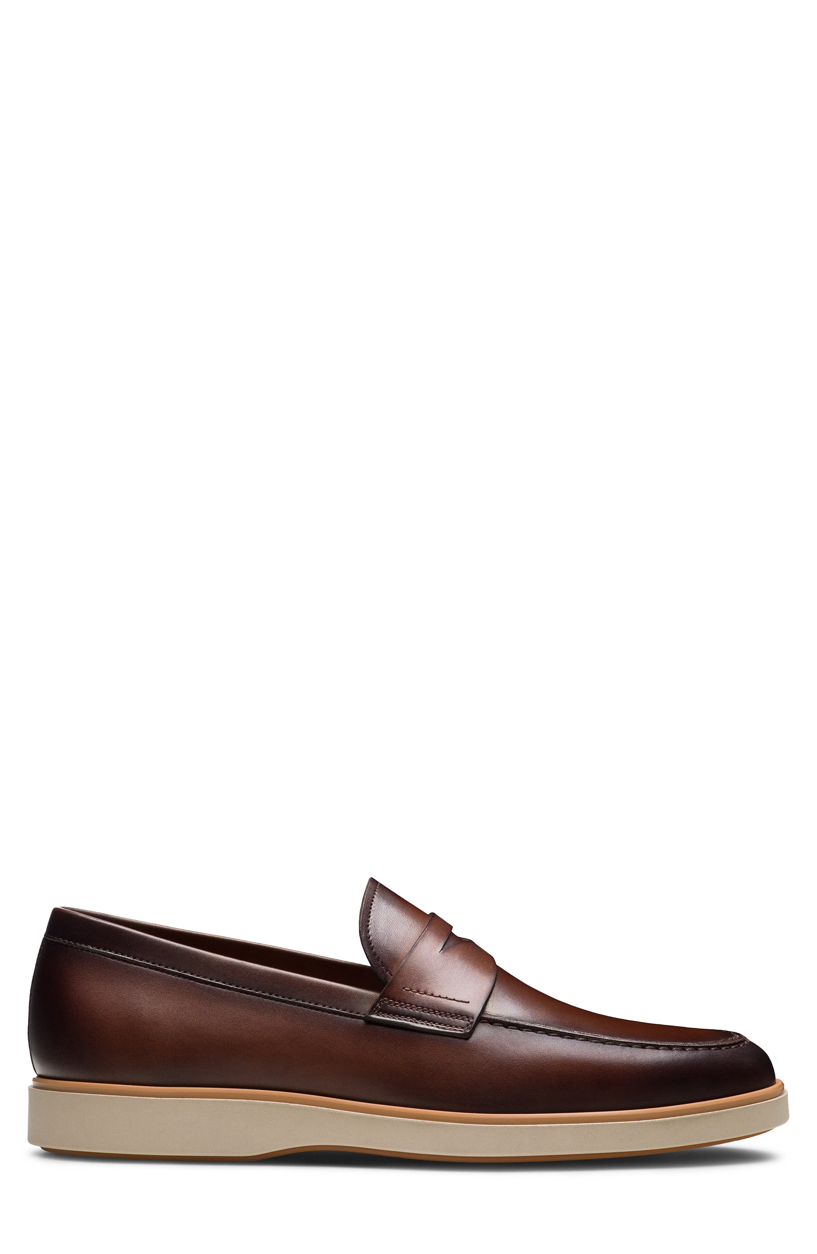 Magnanni Lalo II Penny Loafer, Alternate, color, Brown