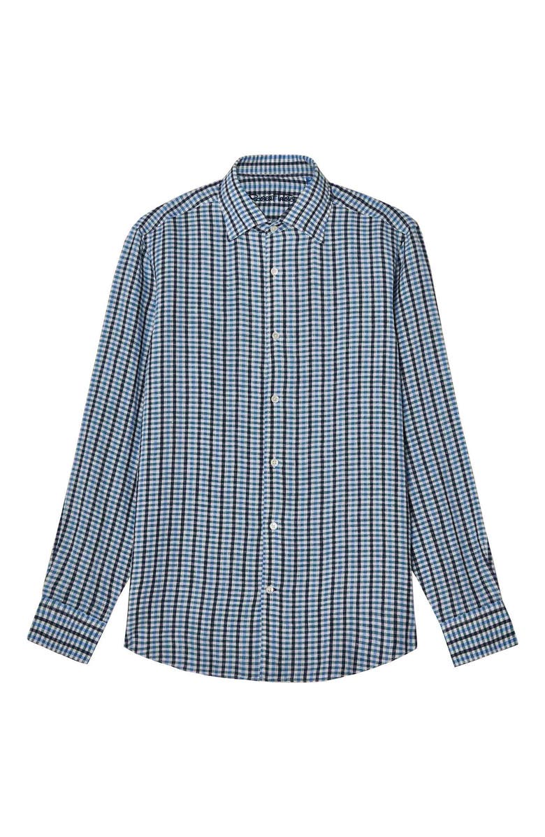 Robert Talbott Morgan Multi Check Linen Shirt, Main, color, 