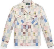 Polo Ralph Lauren Classic Fit Patchwork Long Sleeve Cotton Shirt