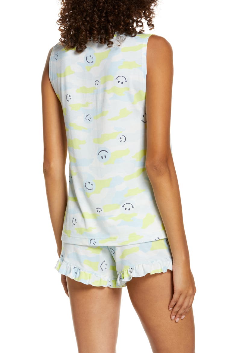 Nori Shorts Pajamas, Alternate, color, BLUE DREAM HAPPY CAMO