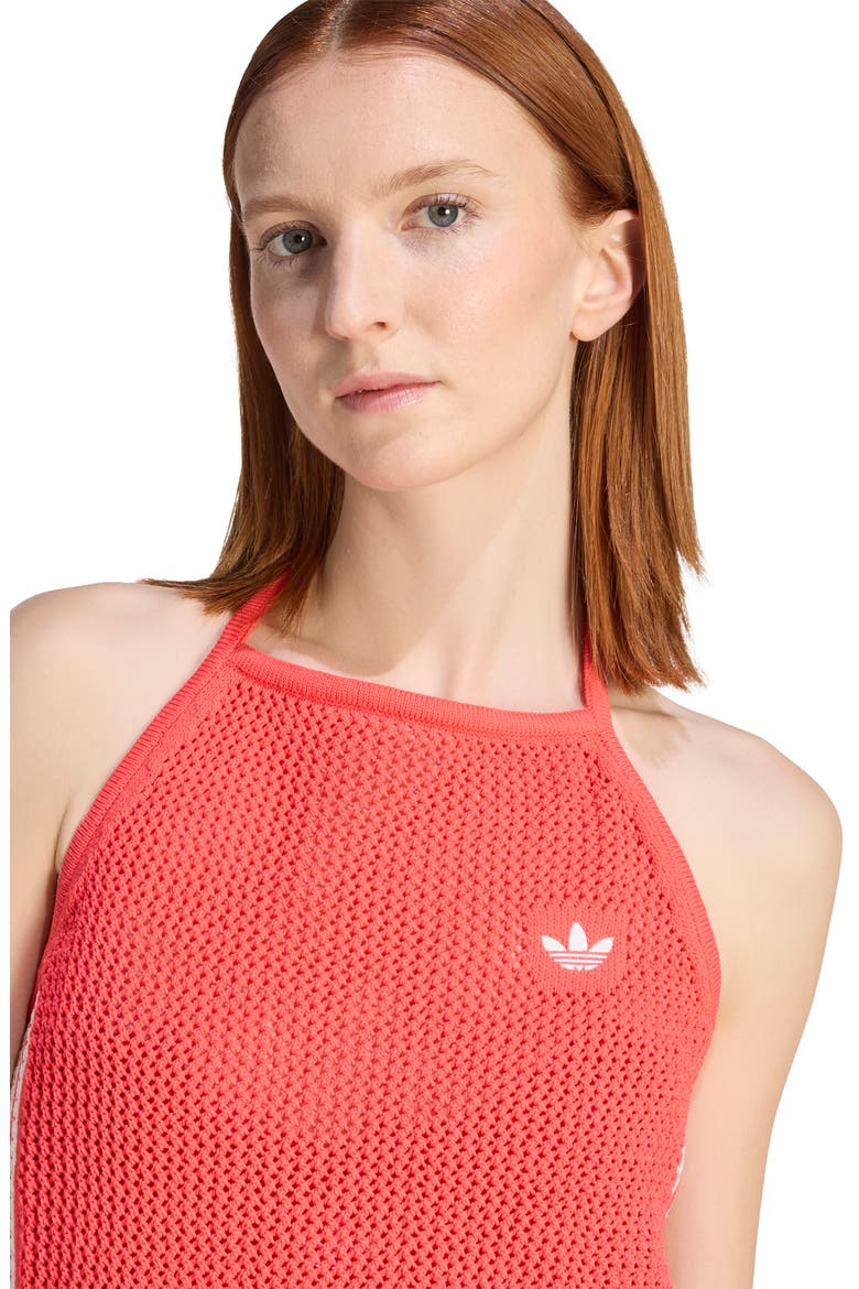 Open Stitch Halter Top, Alternate, color, SEMI LUCID RED