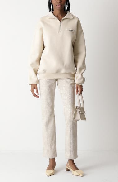 うめの Jacquemus Le Camionneur Gros Grain Half Zip Fleece Sweatshirt