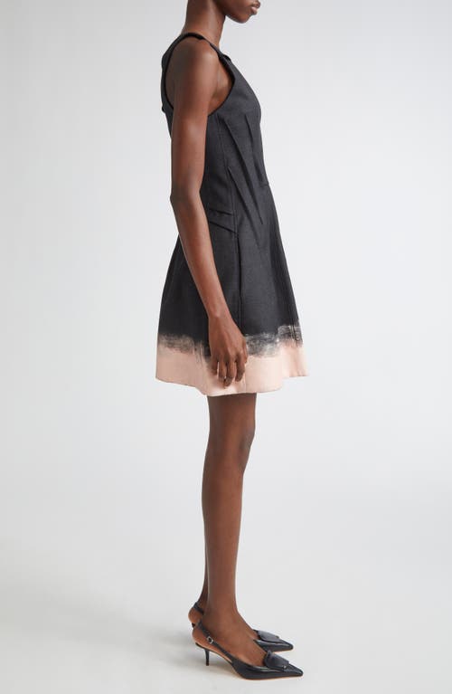 Jason Wu Collection Glen Plaid Sleeveless Painted-hem Mini Dress In Gray