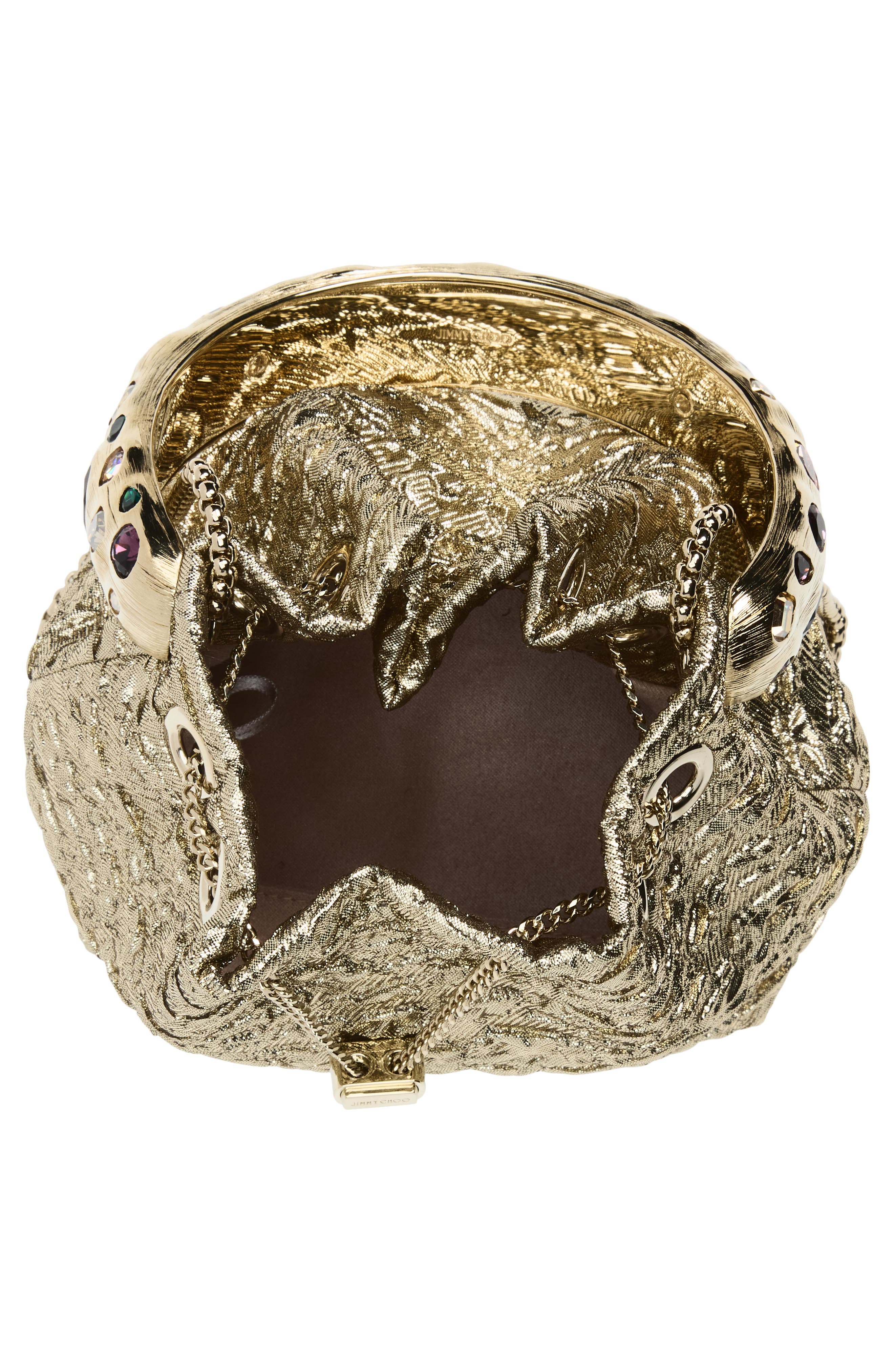 Bon Bon Puckered Metallic Jacquard Top Handle Bag, Alternate, color, GOLD/ MULTI/ GOLD