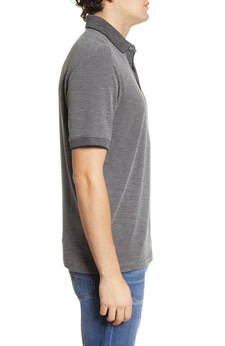 Tommy Bahama Via Verde Piqué Polo, Alternate, color, Black