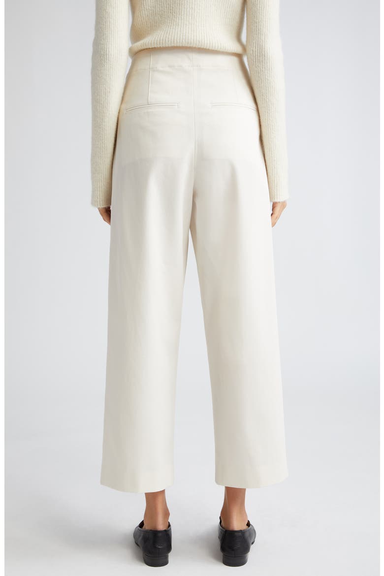 Pleated Stretch Wool Drawstring Pants, Alternate, color, IVORY