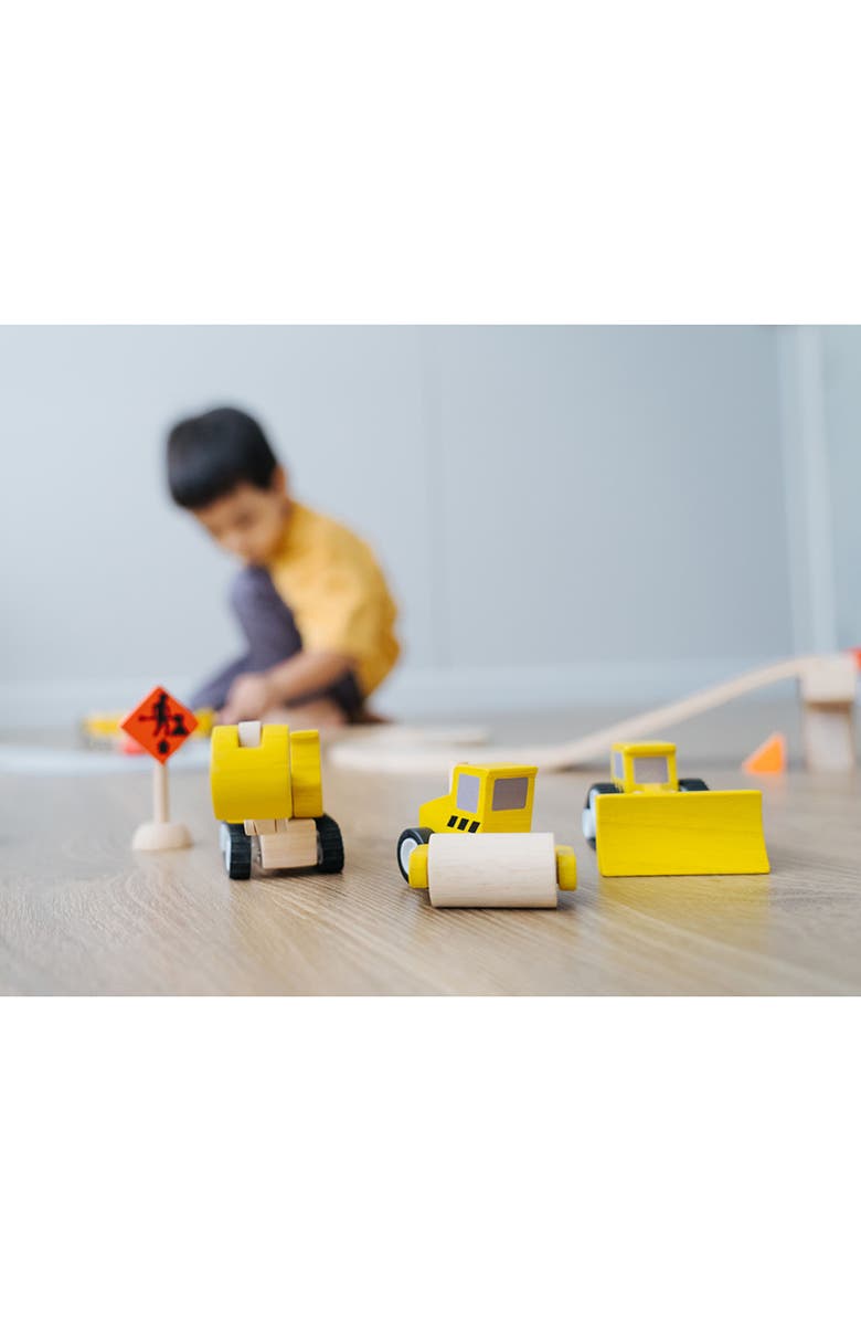PlanToys<sup>®</sup> Road Construction Playset, Alternate, color, Yellow
