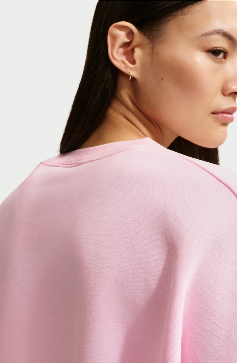 Nike Phoenix Fleece Crewneck Sweatshirt, Alternate, color, 663 Pink Foam/Sail