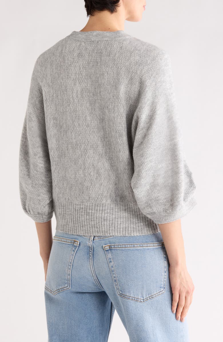 Democracy Seed Stitch Dolman Sweater, Alternate, color, Heather Grey