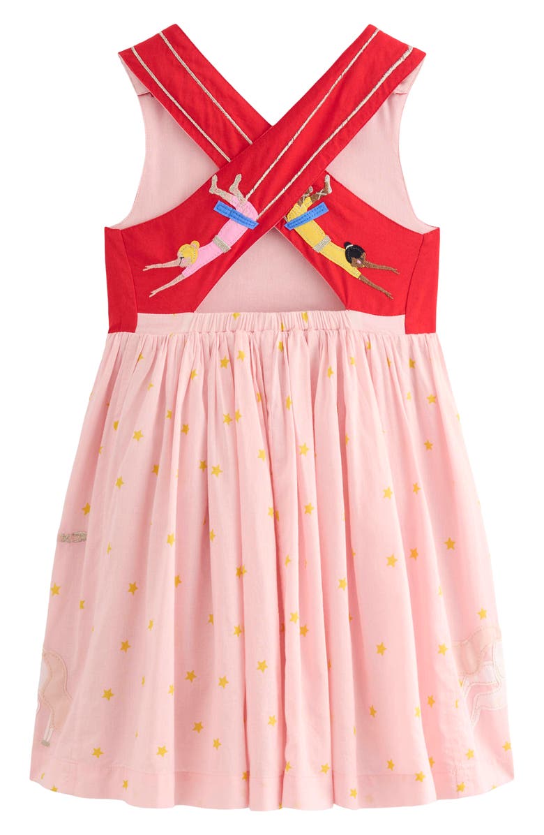 Mini Boden Kids' Zadie Acrobat Appliqué Cotton Sundress, Alternate, color, 