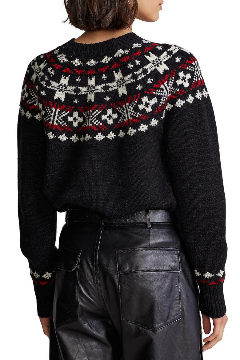 Fair Isle Wool Blend Sweater, Alternate, color, BLACK MULTI