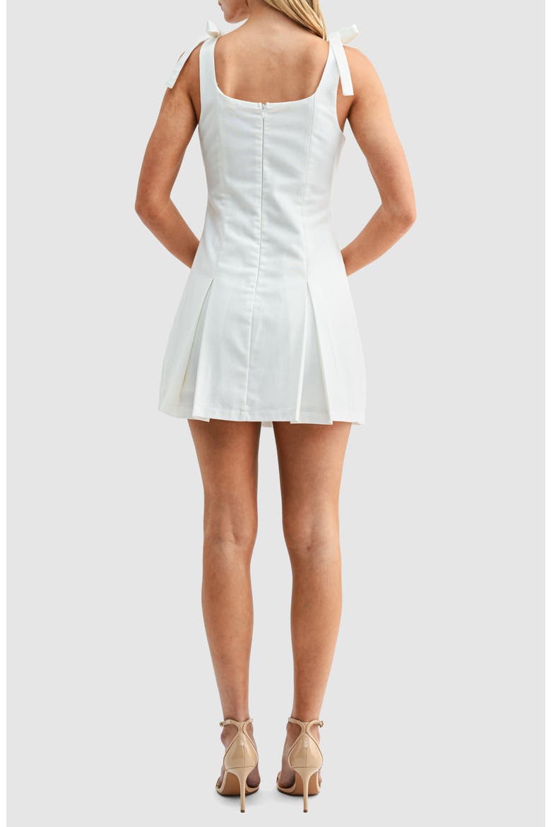 Pleated Minidress, Alternate, color, IVORY