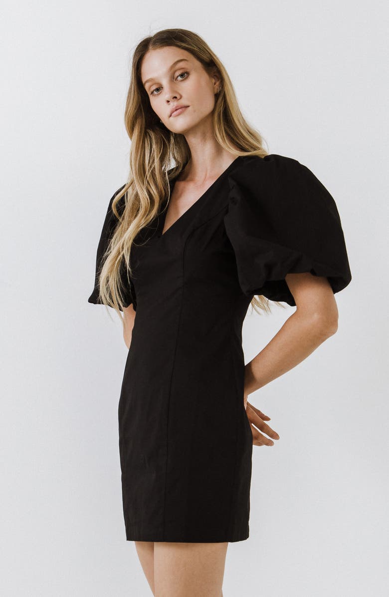 Endless Rose Puff Sleeve Minidress, Alternate, color, 