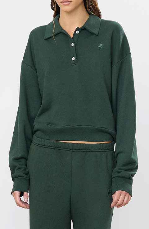 Cropped Polo Sweatshirt