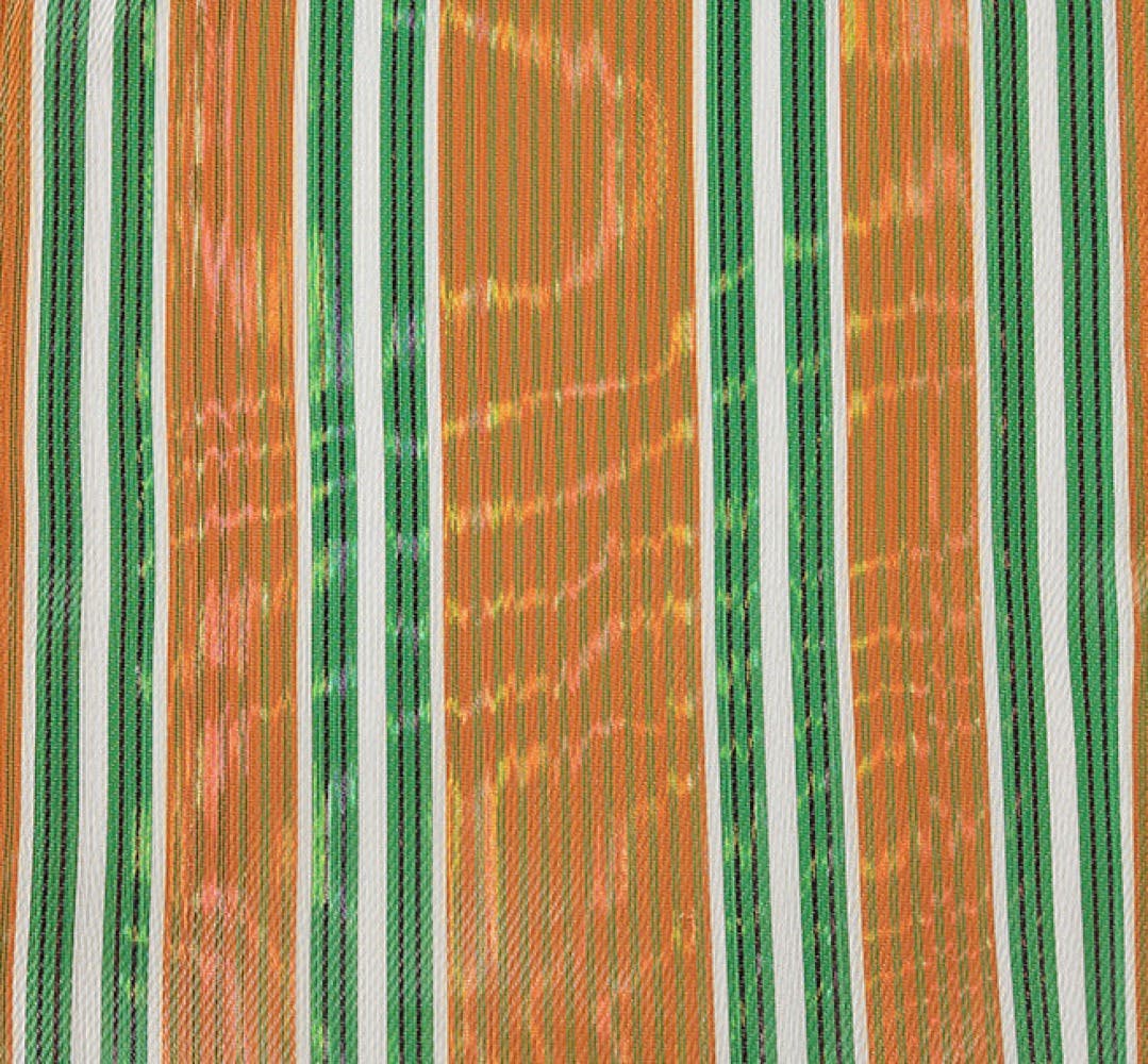 Woven Market Shopper, Alternate, color, Spanish Orange, Grass Green