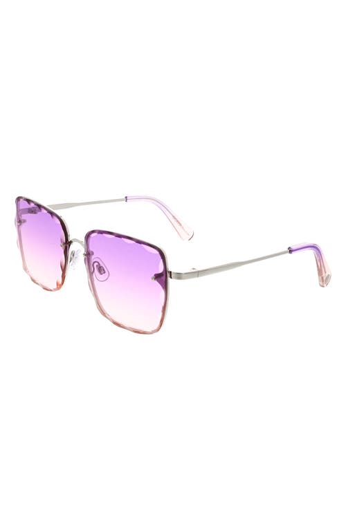 Bcbgmaxazria 52mm Beveled Square Sunglasses In Silver