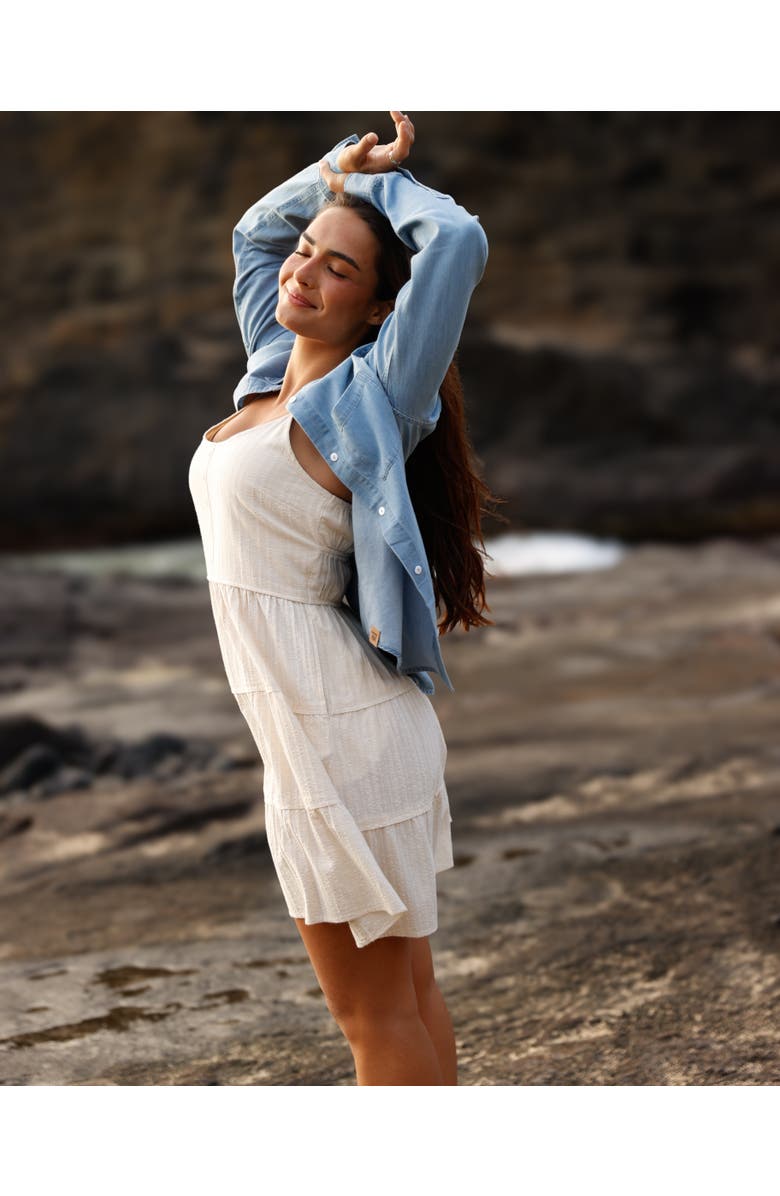 tentree Fairweather Dress, Alternate, color, White Oak