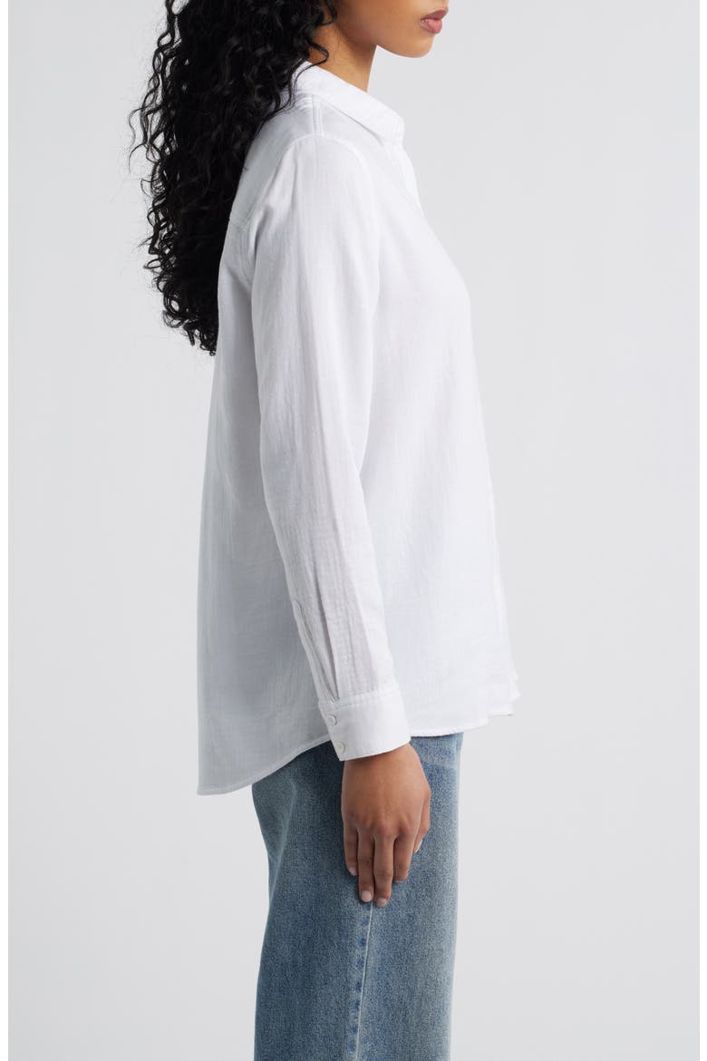 Freeman Cotton Button-Up Shirt, Alternate, color, WHITE