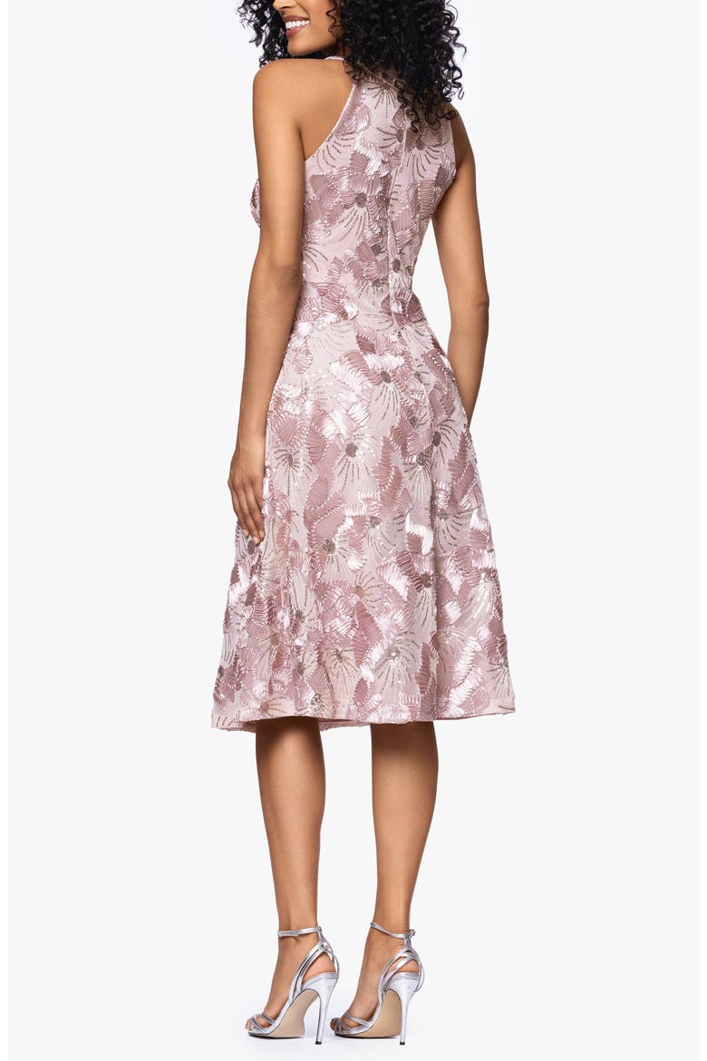 Sequin Soutache Lace Sleeveless Cocktail Dress, Alternate, color, BLUSH