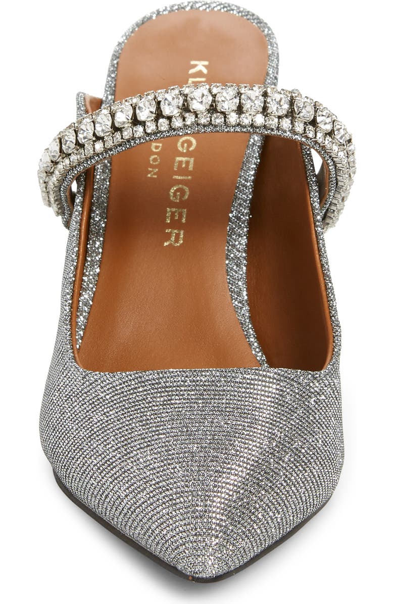 Kurt Geiger London Duke Crystal Strap Pointed Toe Mule, Alternate, color,