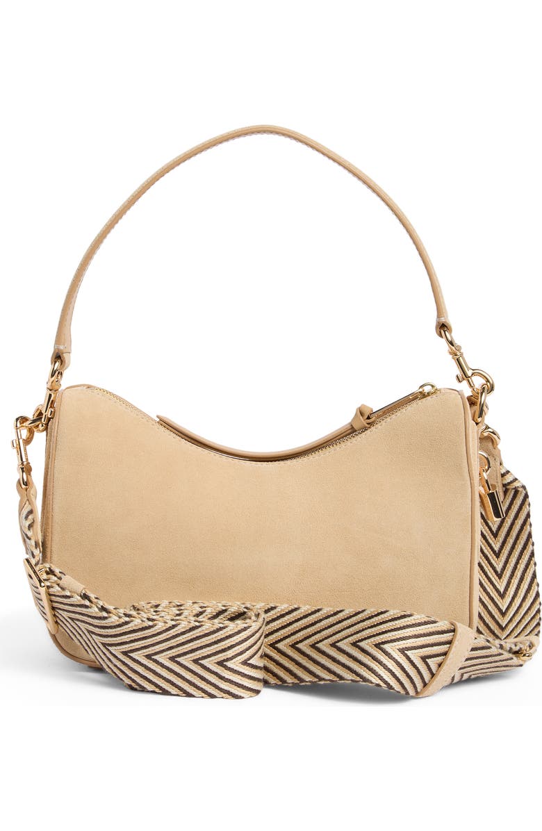 Marc Jacobs Suede Drifter Small Convertible Shoulder Bag, Alternate, color, Tan