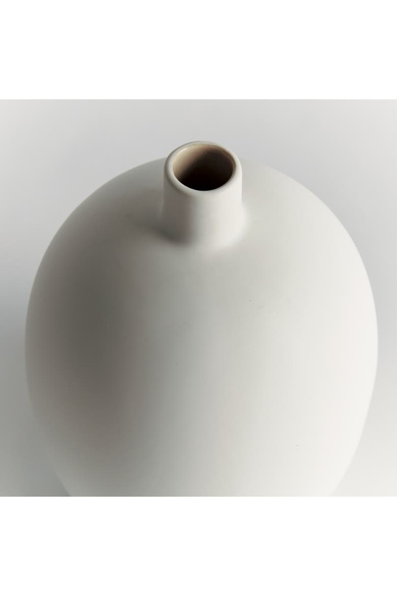 Barclay Butera Sandbar Vase Small - White/Taupe Stoneware, Alternate, color, White