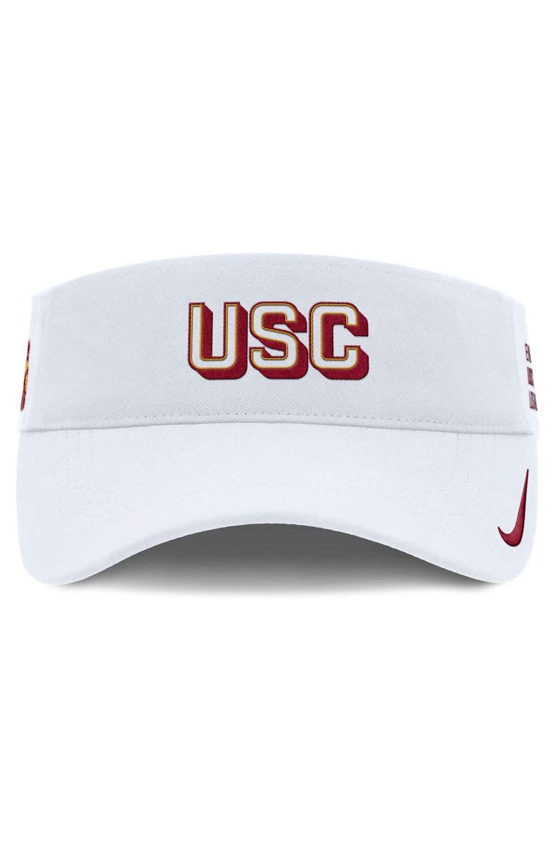 Nike Men's Nike White USC Trojans 2025 On-Field Gameday Performance Ace Adjustable Visor, Alternate, color, White