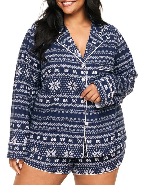 Adore Me Cecelia Pajama Set In Novelty Blue