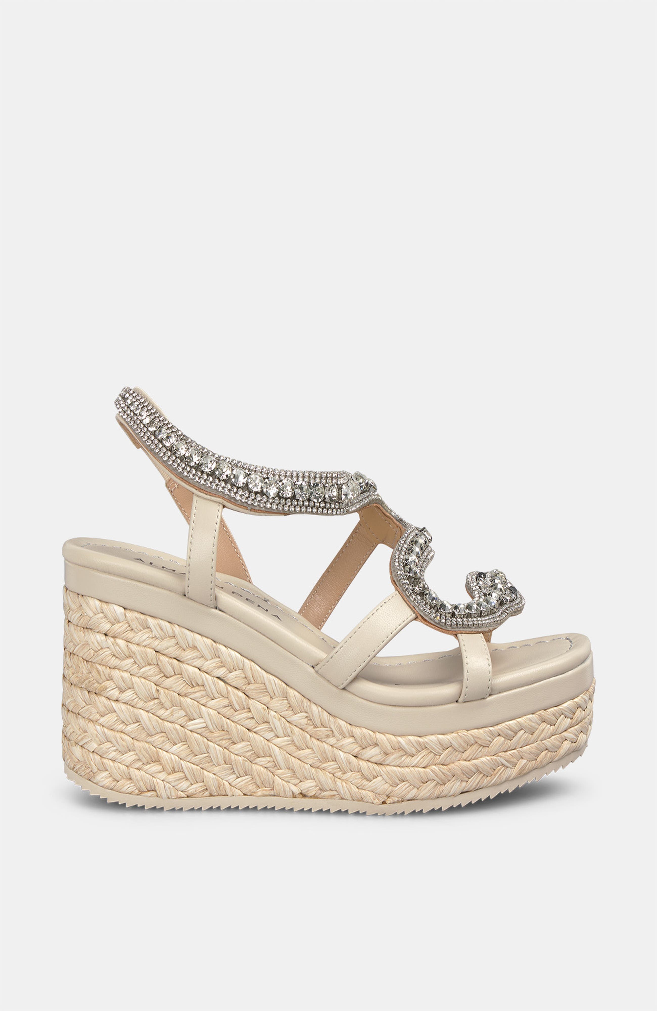 Alma en Pena Mid Wedge With Snake, Alternate, color, White