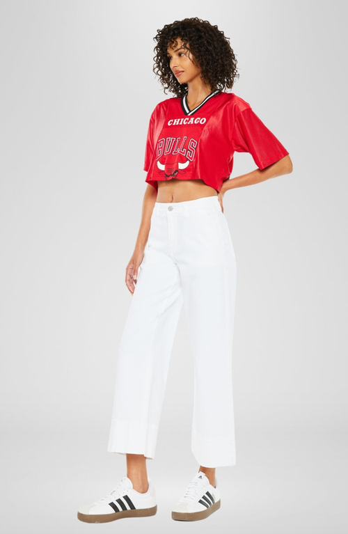 Kancan Stacy High Rise Wide Leg Jeans In White