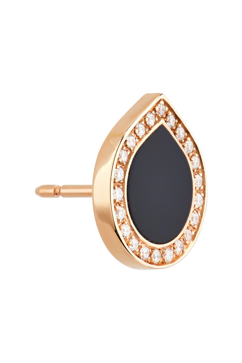 Antifer Onyx & Diamond Pavé Stud Earring, Alternate, color, ONYX