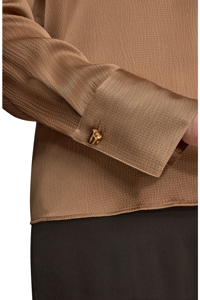 Hammered Satin Top, Alternate, color, FAWN