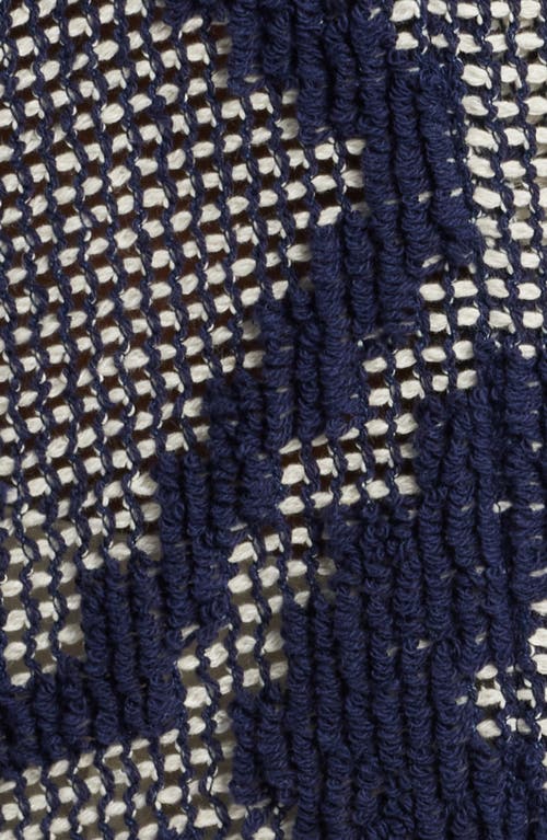 Oas Trastevere Cuba Crochet Camp Shirt In Blue Multi