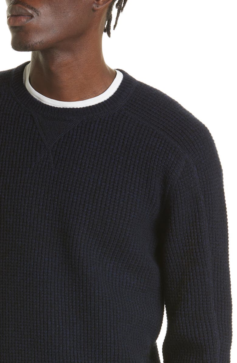 Double RL Men's Waffle Cashmere Crewneck Sweater, Alternate, color, 