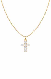 Faith Cubic Zirconia Cross Pendant Necklace