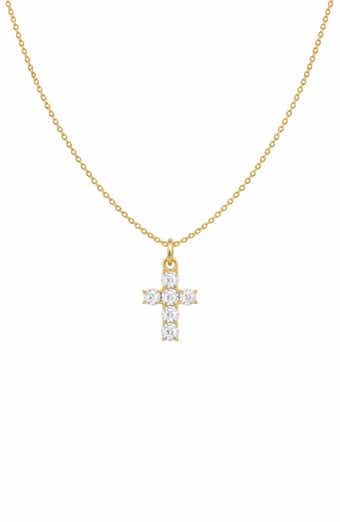 Faith Cubic Zirconia Cross Pendant Necklace