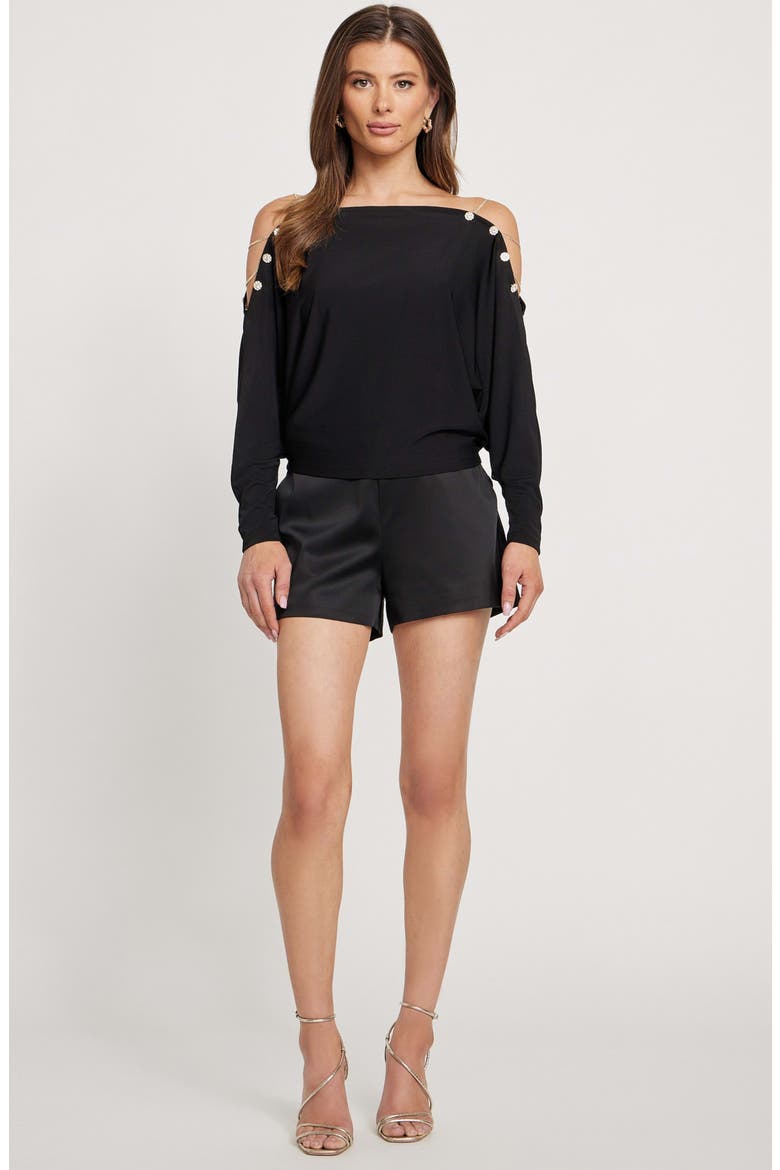 Adri Off the Shoulder Knit Top, Alternate, color, JBLACK-BLACK