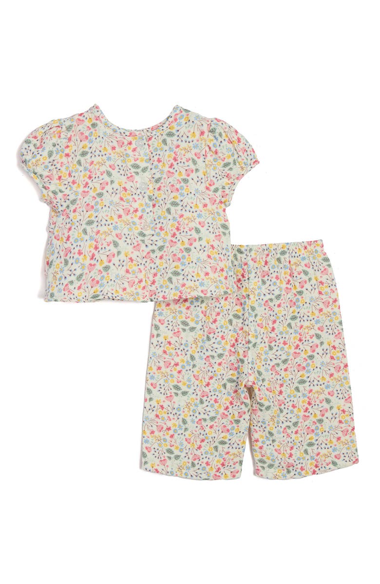 Pippa & Julie Tiered Top & Capri Floral Print Set, Alternate, color, Pink